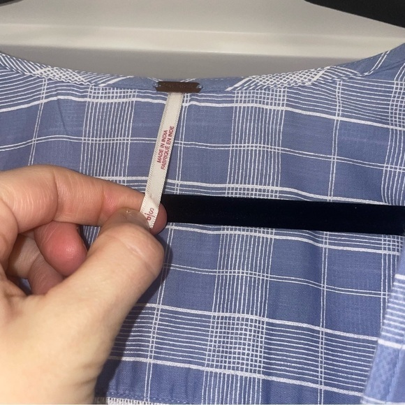 FREE People Time Out Lace Trim Tunic In Blue - Picture 10 of 10